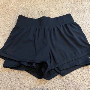 Fabletics black running shorts